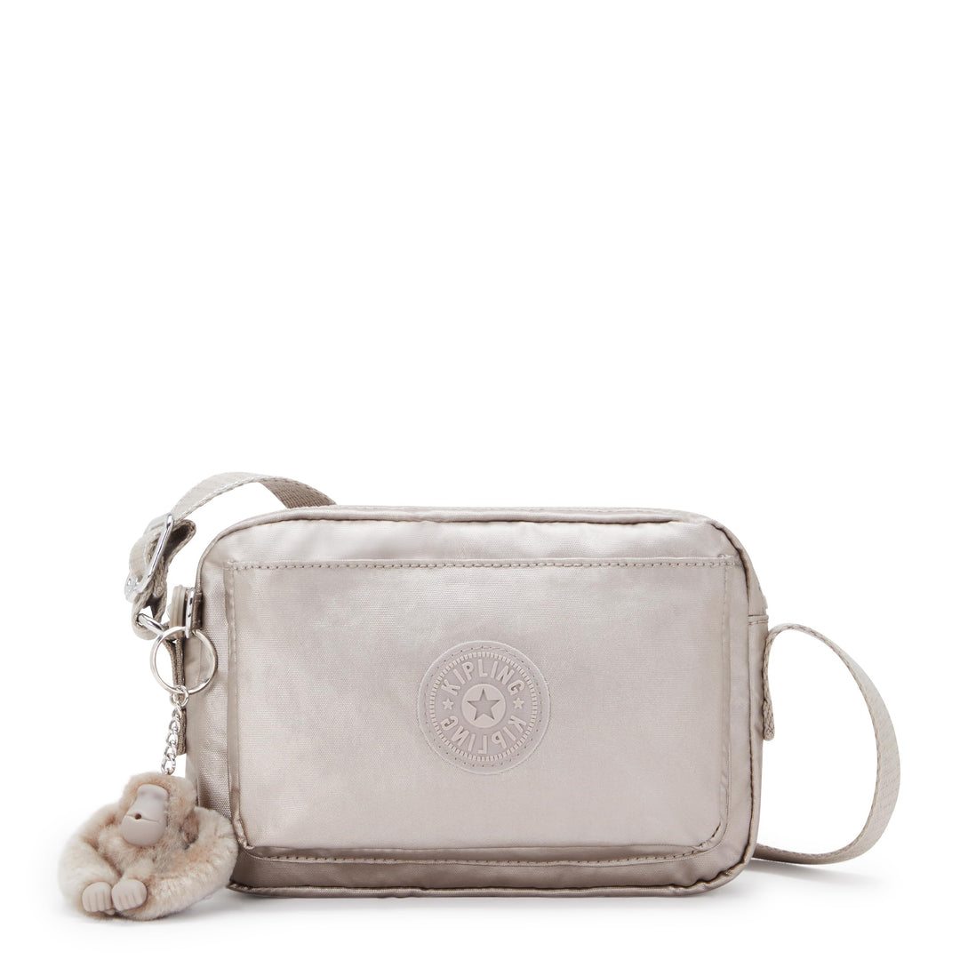Kipling Women's Abanu Crossbody, Silver (Metallic Glow), 20x13.5x7.5 Centimeters (B x H x T), Metall