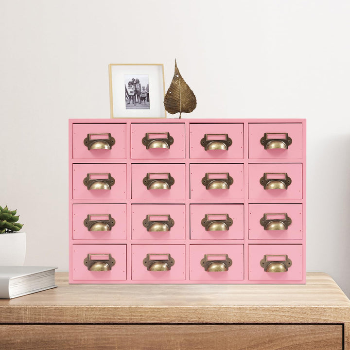 Schreibtisch-Schubladen-Organizer, Holz Kartenkatalogschrank mit 16 Schubladen, Schlafzimmer-Organis