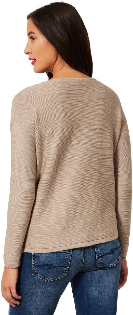 Street One Damen A302025 Strickpullover (1er Pack) 40 Buff Sand Melange, 40 Buff Sand Melange