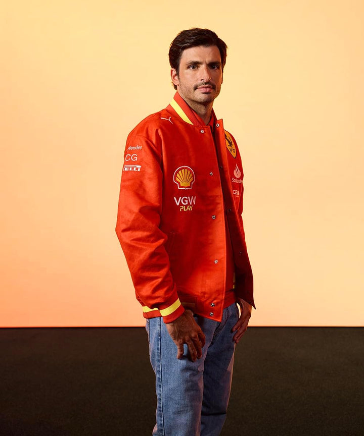 PUMA Scuderia Ferrari F1 Herren 2024 Team Varsity Jacke L, L