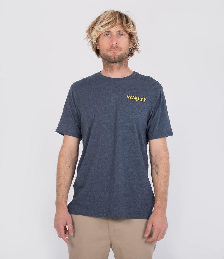 Hurley Herren Evd Pacific Retro Ss Tee T-Shirt S Blau (Blue Gaze), S Blau (Blue Gaze)
