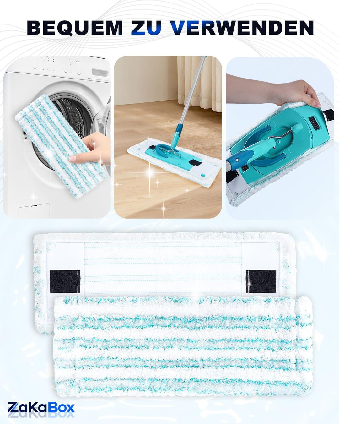5 Stück Wischbezüge Kompatibel mit Leifheit Clean Twist M Ergo Micro Duo, Kompatibel mit Leifheit Bo