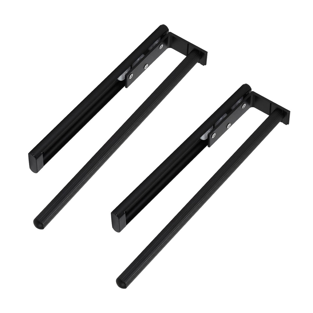SOTECH 2 Stück Aluminium Handtuchhalter TED 1-armig schwarz matt (325-487 mm, ausziehbar) Teleskop-H