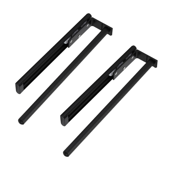 SOTECH 2 Stück Aluminium Handtuchhalter TED 1-armig schwarz matt (325-487 mm, ausziehbar) Teleskop-H
