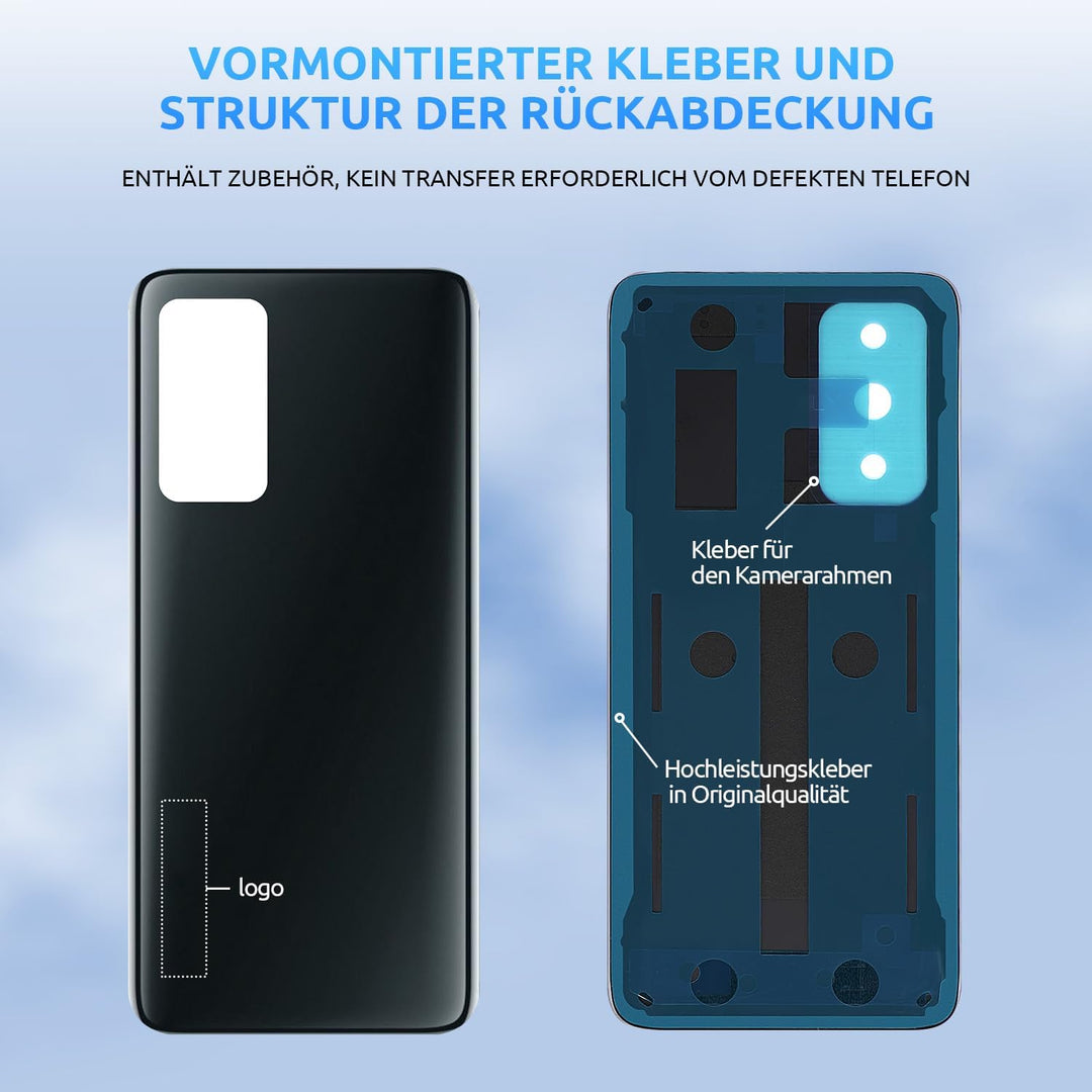 Eonpam Akkudeckel für Xiaomi Mi 10T / Mi 10T Pro Rückseite Glas Original Backcover Back Glas Ersatz