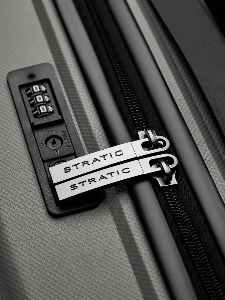 Stratic Shine Handgepäck Koffer | Trolley mit 4 360° drehbaren Rollen, arretierbarer Griff, Kreuzpac