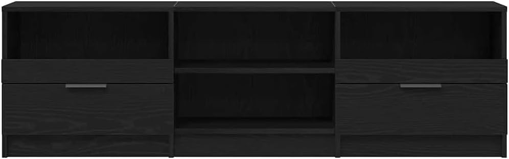 vidaXL TV-Schränk 150 x 33,5 x 45 cm Schwarz Eichen-Optik | Hier hast du genug Platz für all deine M
