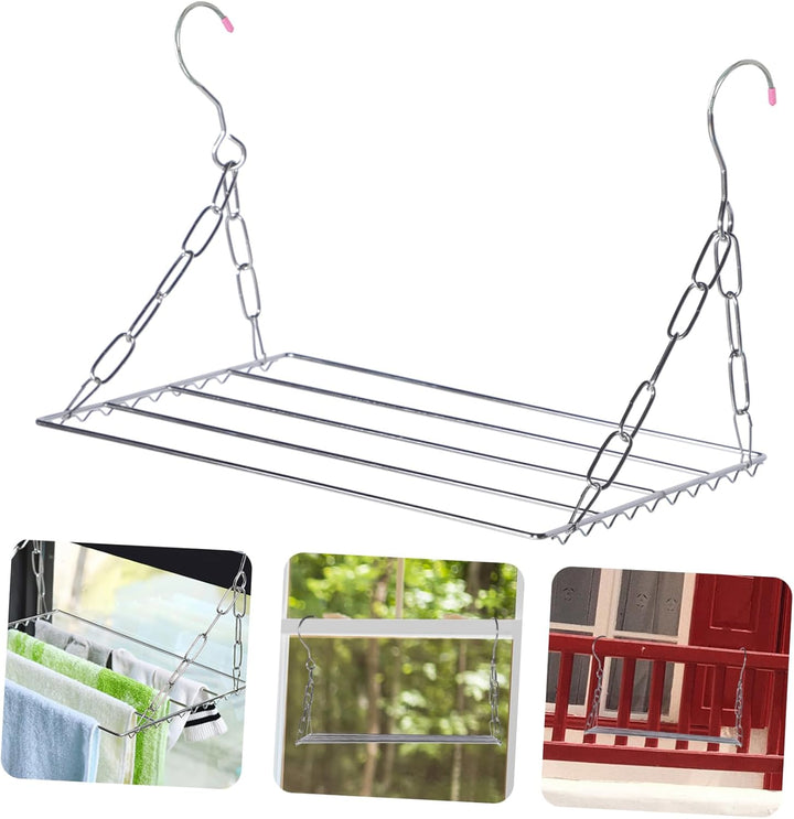 HOMSFOU Balcony Drying Rack Vielseitiger Wäscheständer Für Socken Schuhe Und Kleidung Platzsparend U