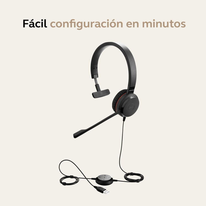 Jabra Evolve 30 II UC Mono USB-C (Überkopfbügel) USB-C Anschluss, mit Mute-Taste und Lautstärke-Regl