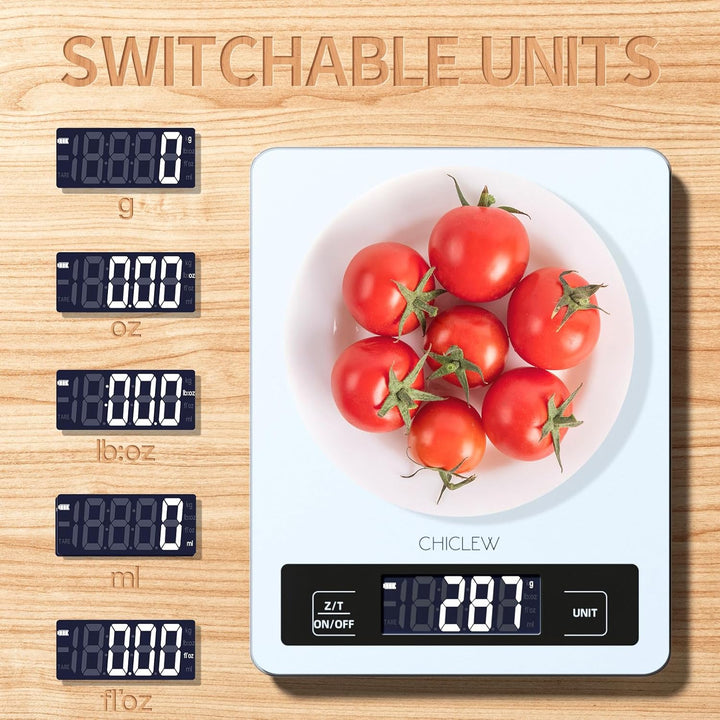 Digitale Küchenwaage Digitalwaage, 5KG Electronische Waage Küchen Digital bis zu 1-g-genau, Haushalt