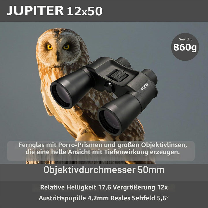 Pentax Jupiter 12x50 - Das Fernglas aus der Jupiter Serie mit einem Guten Verfhältnis aus Lichtstärk