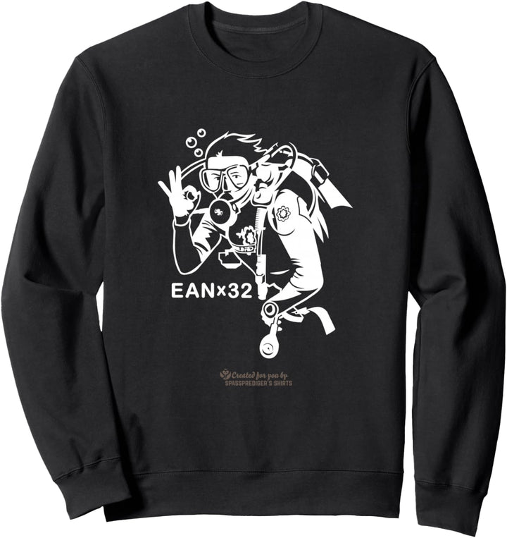 Taucher Geste OK Schriftzug EAN x 32 Nitrox-Taucher Sweatshirt