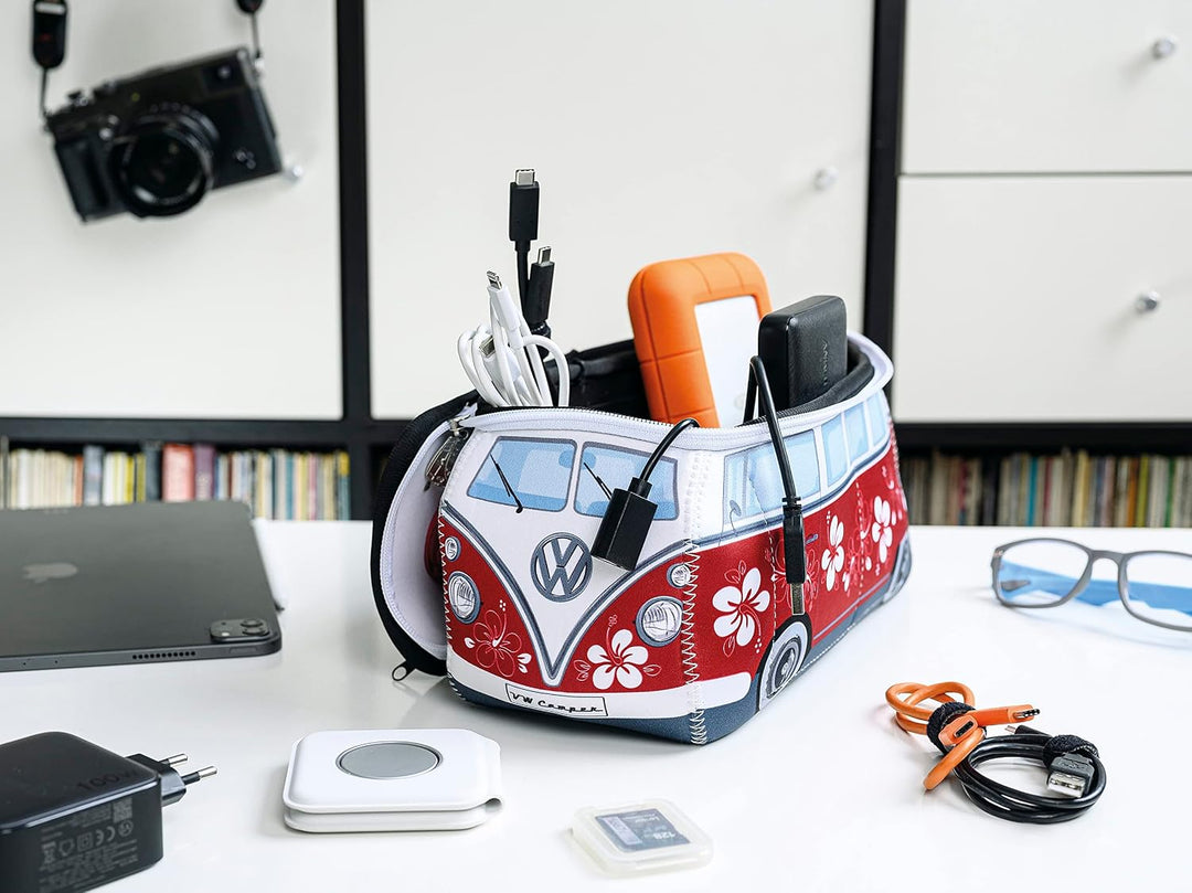 BRISA VW Collection - T1 Bulli Bus Kulturbeutel Kosmetiktasche | Volkswagen Universaltasche Waschbeu