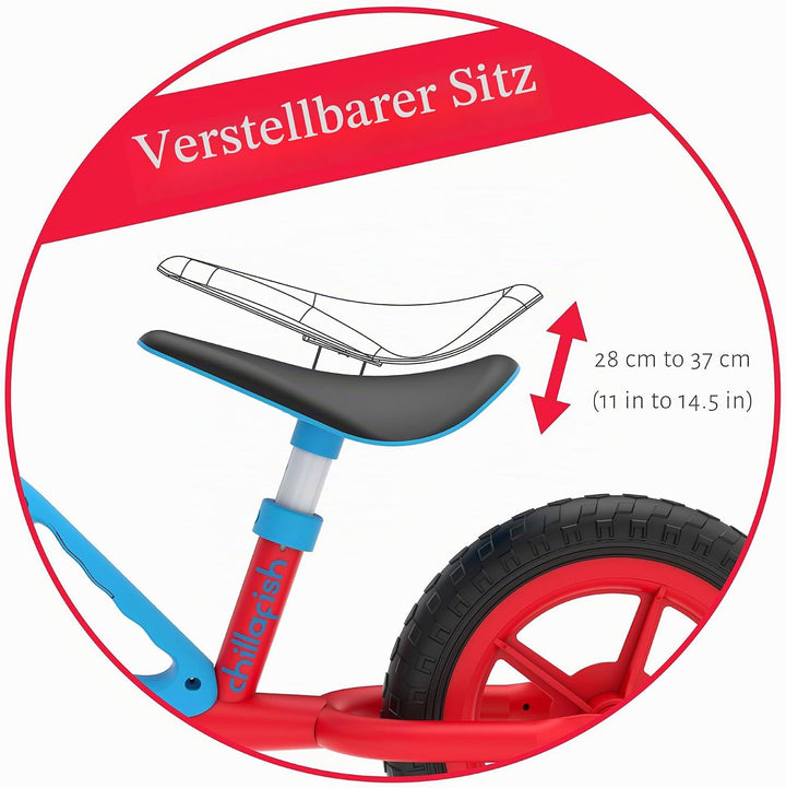 Chillafish Charlie Laufrad, Mit 10 Zoll oder 12 Zoll Reifen, mit Leuchträdern oder Anderen Accessoir