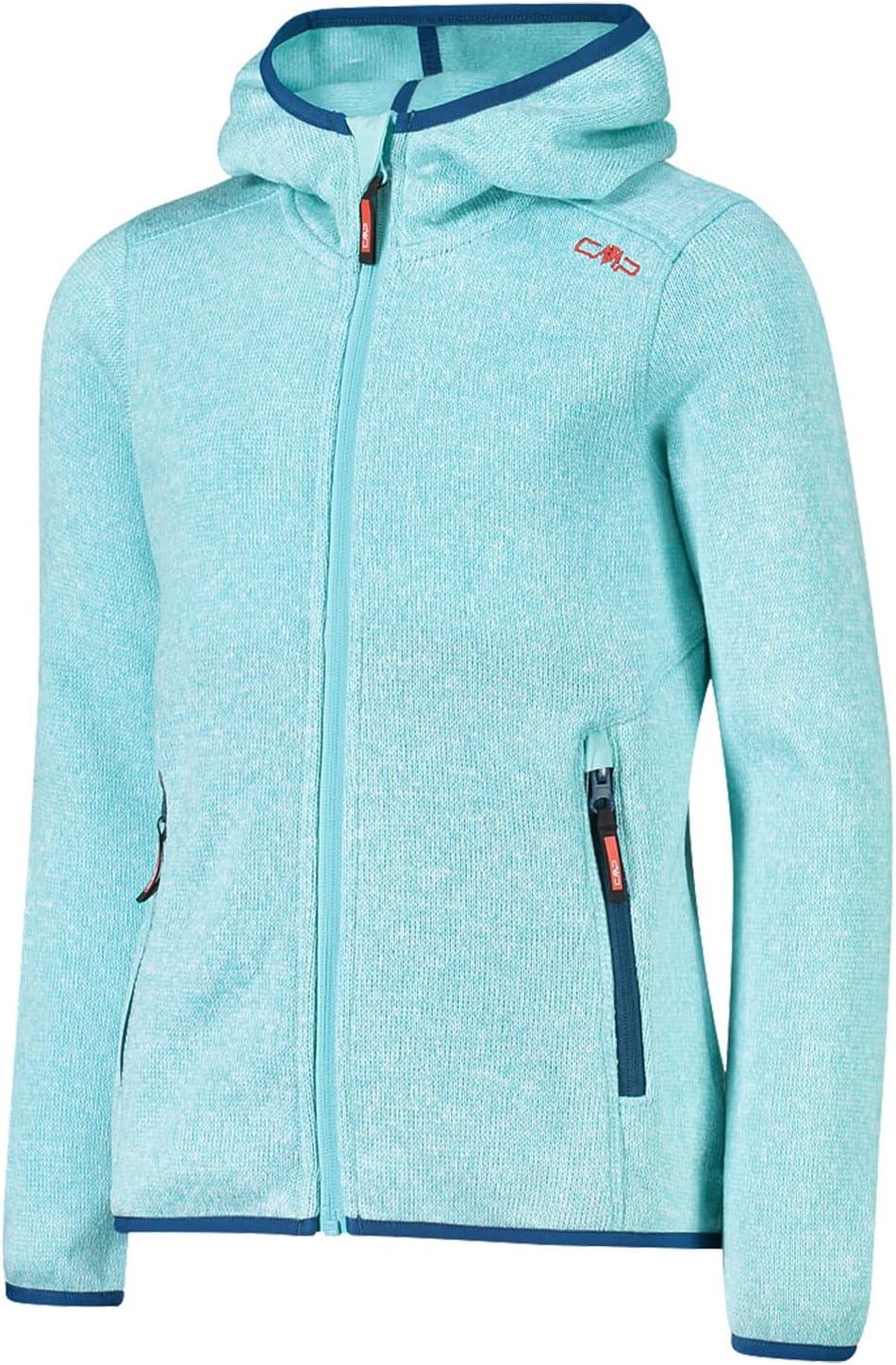 CMP Kinder Strick Fleece Jacke Fleecejacke Fleecepullover, 140 acqua-deep lake