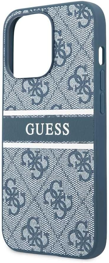 Guess GUHCP13L4GDBL Hülle für iPhone 13 Pro / 13 6,1" blau 4G Stripe