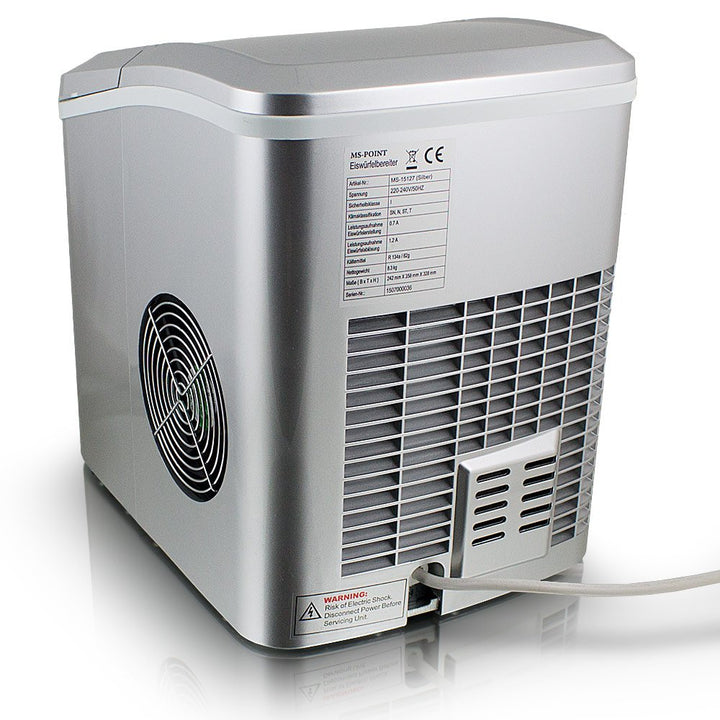 ms-point Eiswürfelmaschine, Eiswürfelbereiter, Icemaker in Silber