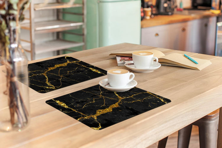 KitchenYeah© Platzsets Abwaschbar 6-Teilig 45x30 cm Tischsets Platzdeckchen rutschfeste Platzset Unt