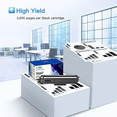 LxTek TN247 TN-247BK Tonerkartusche Kompatibel für Brother TN-243CMYK TN-243 TN243 TN-247 für Toner