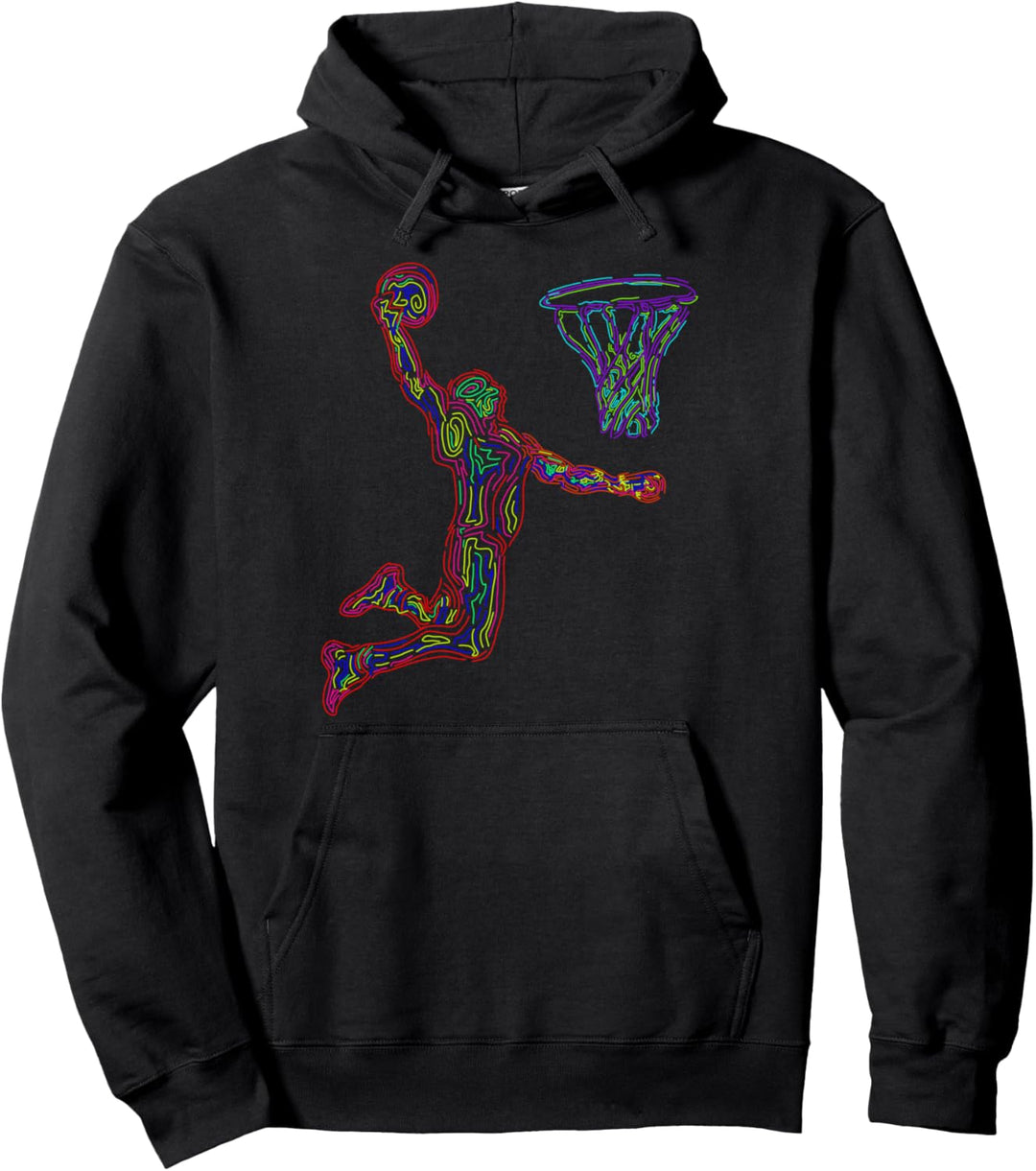 Jungs Dunking Basketball Spieler Korbleger Sport Grafik Pullover Hoodie