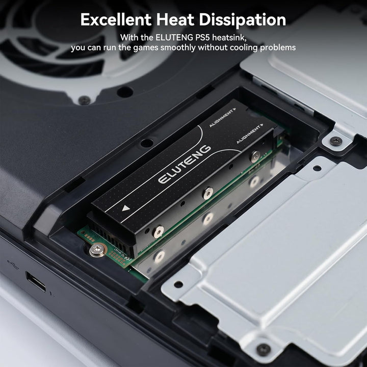 ELUTENG M.2 Kühlkörper für 2280 M.2 SSD, 2 Stück Aluminium Doppelseitiger mit 4 Silikon Wärmeleitpad