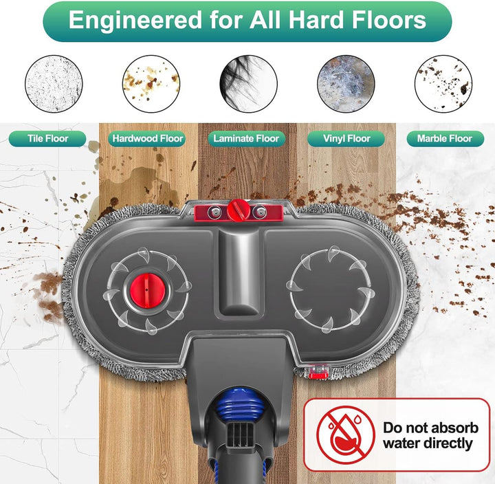 Jajadeal Elektrischer Wischaufsatz für Dyson V11 V10 V8 V7 V15 Staubsauger, Wischmopp Aufsatz Set mi