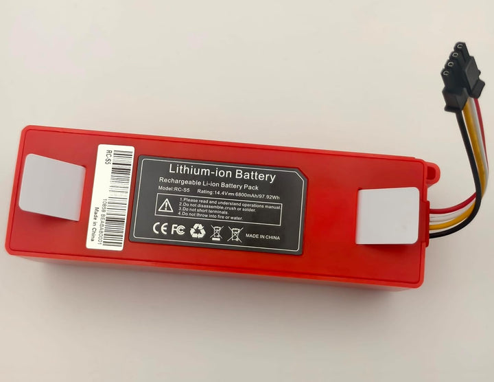 6800mAh Li-ion Ersatz Akku für Roborock S7 S6 S5 S50 Max/MaxV/MaxV Ultra/Pure Xiaomi Roboter Staubsa