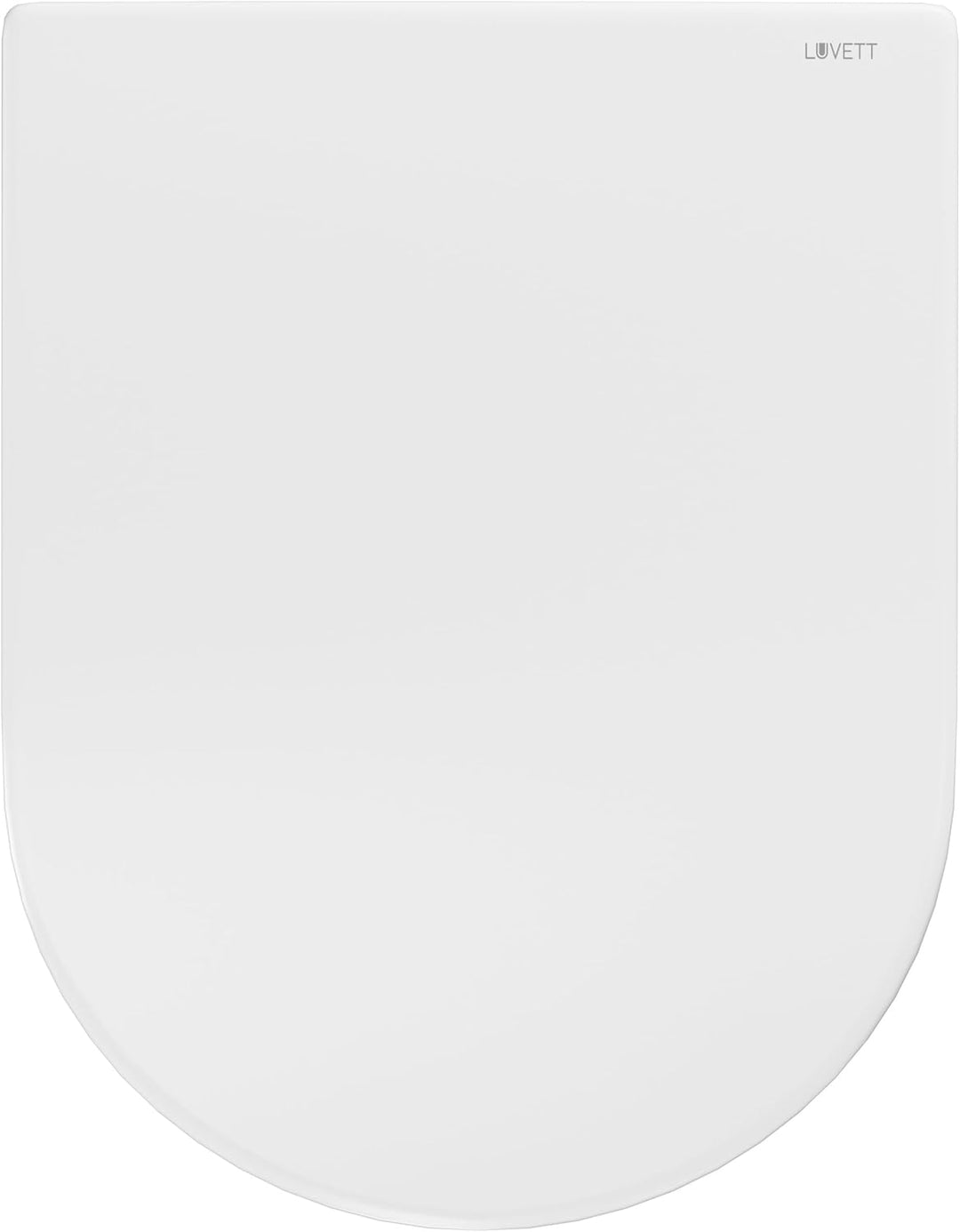 LUVETT® WC-Sitz D650 D-Form Weiss mit Absenkautomatik SoftClose, EasyClean (abnehmbar), Duroplast, e