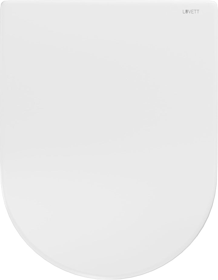 LUVETT® WC-Sitz D650 D-Form Weiss mit Absenkautomatik SoftClose, EasyClean (abnehmbar), Duroplast, e