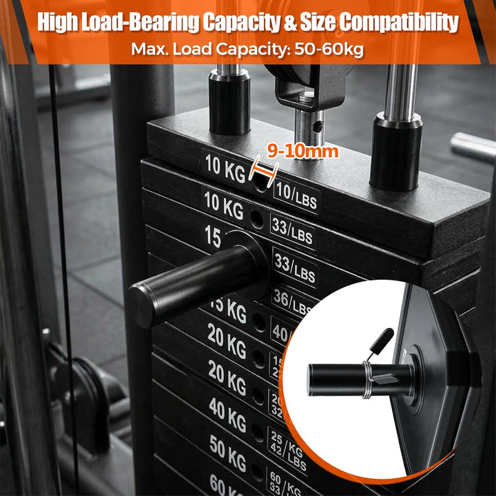 Joyzan Gym Pin für Zusatzgewicht mit Federclip, Ersatz Dropset Pin für Weight Stack Machine Loading