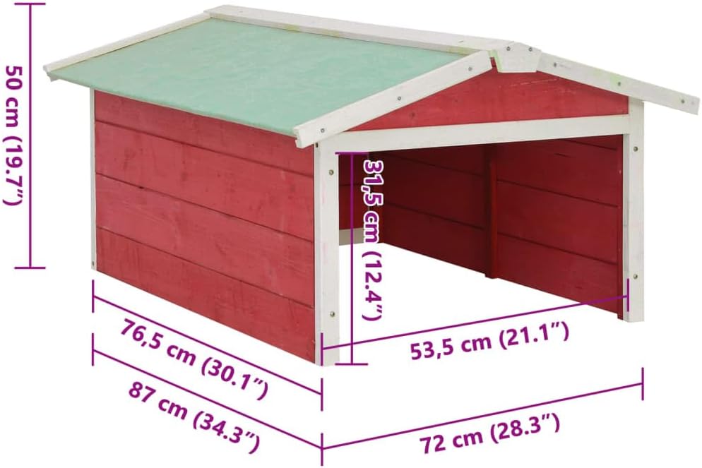 vidaXL Tannenholz Mähroboter Garage Dach Unterstand Überdachung Rasenmäher Überdachung Holzgarage Ra
