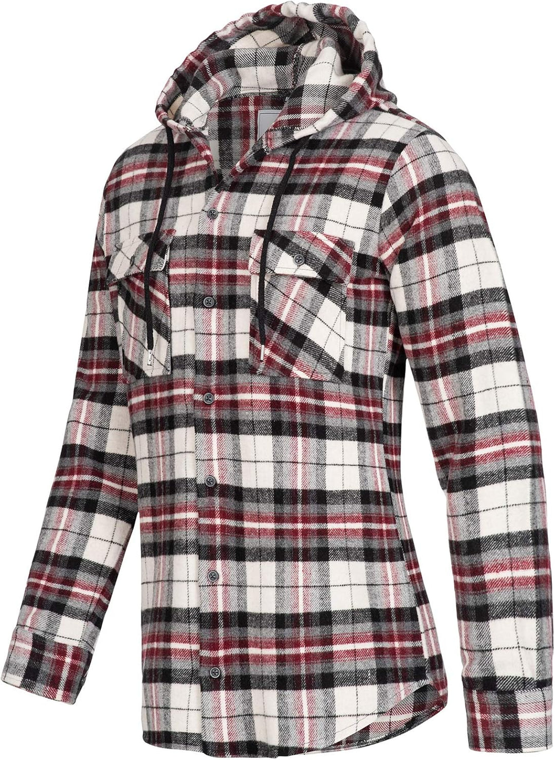 Rock Creek Herren Hemd Kariert Kapuzenhemd M65 3XL Weiss - H257, 3XL Weiss - H257
