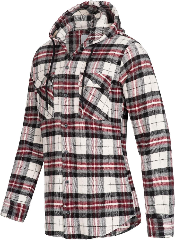 Rock Creek Herren Hemd Kariert Kapuzenhemd M65 3XL Weiss - H257, 3XL Weiss - H257