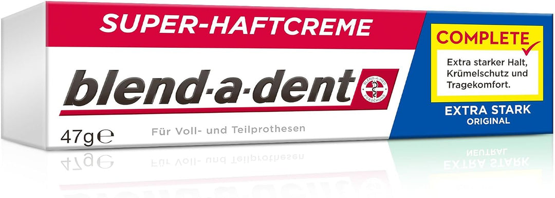 Blend-a-dent COMPLETE ORIGINAL Super-Haftcreme, 3er Pack (3 x 47 g) Extra stark, Extra stark