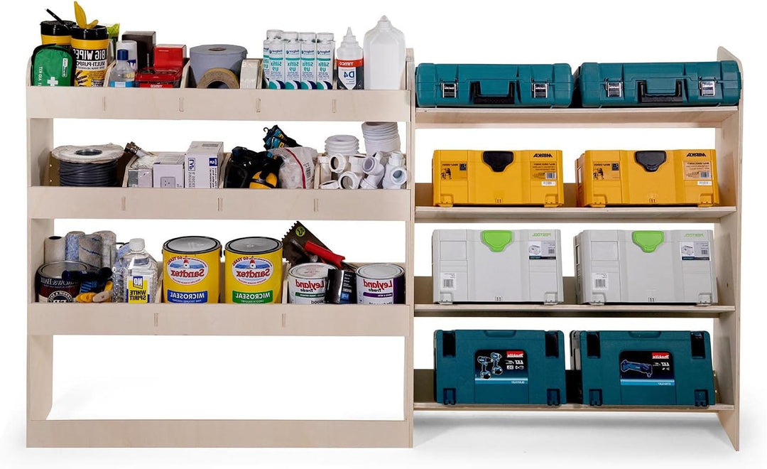 Vanify - Kompatibel mit Opel VIVARO L2 2014-19 Fahrzeugeinrichtung Fahrzeugregale, Werkzeugkasten un