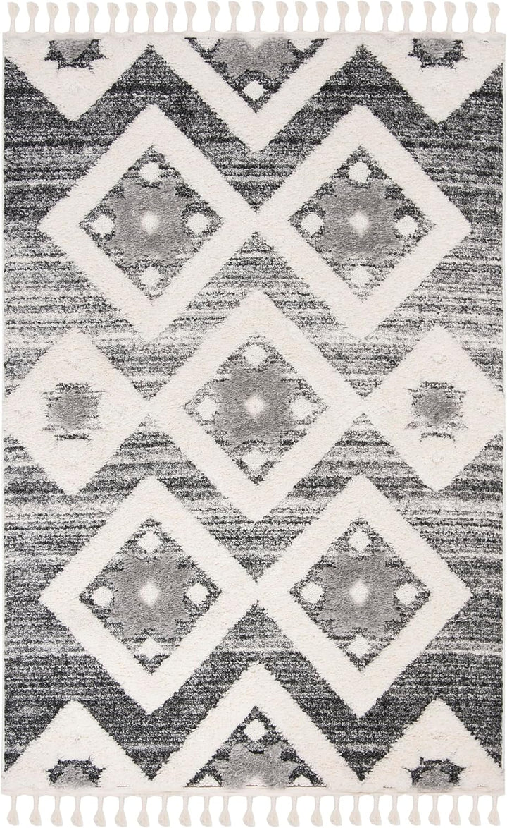 SAFAVIEH Zottelig Teppich für Wohnzimmer, Esszimmer, Schlafzimmer - Moroccan Tassel Shag Collection,