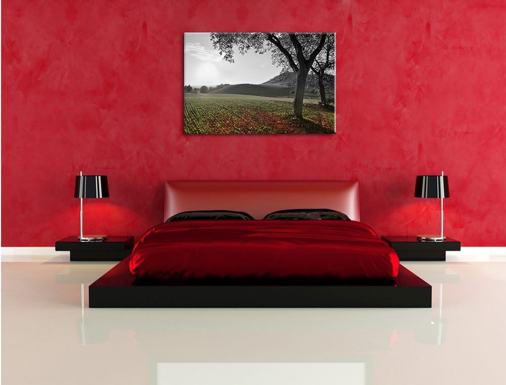 Pixxprint Landschaft im Herbst als Leinwandbild/Grösse: 100x70 cm/Wandbild/Kunstdruck/fertig bespann