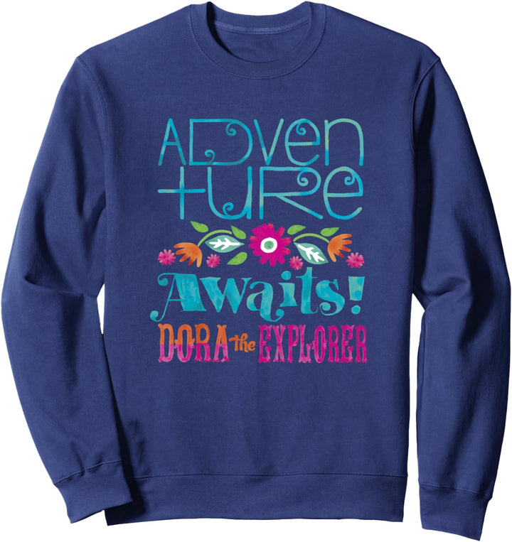 Dora the Explorer Adventure Awaits Floral Band Sweatshirt