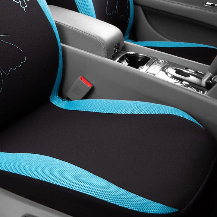 Flying Banner Maschen Schmetterling Universal für Auto Sitzbezüge Seitenairbags Kompatibel (Minzblau
