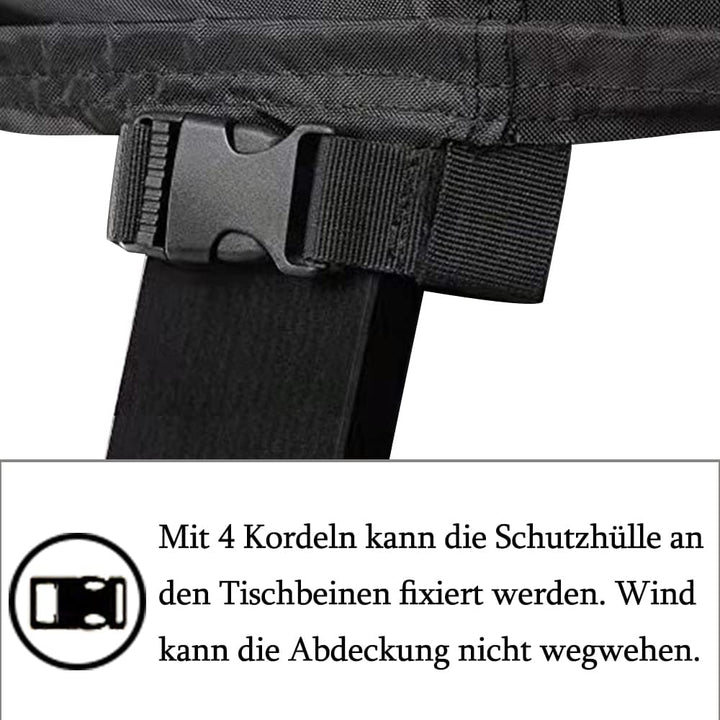 Tischplattenhülle 160x90x15cm Schutzhülle wasserdicht UV - beständigGartenmöbel Gartentisch Hülle Ab