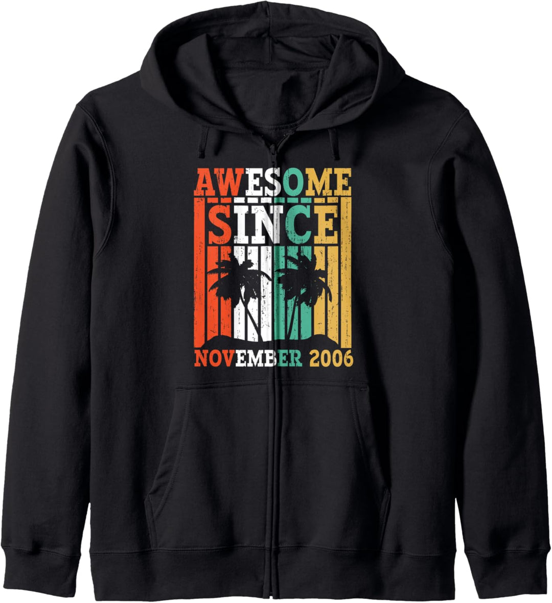 Awesome Since November 2006 14 Geburtstagsgeschenk Vintage Kapuzenjacke