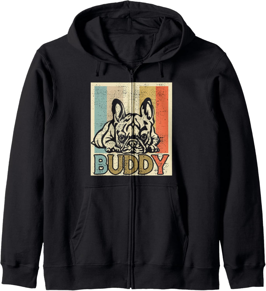 Französische Bulldogge French Bulldog Frenchi Retro vintage Kapuzenjacke