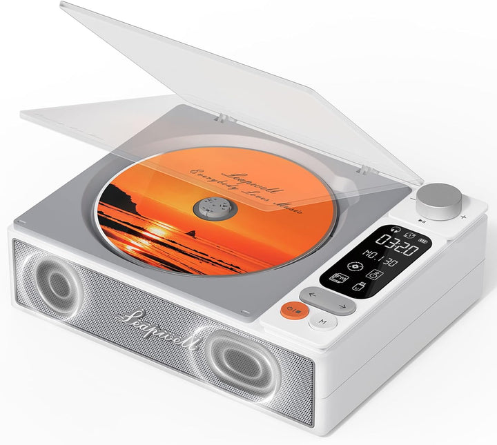 CD Player Tragbar, Leapwell Tragbarer CD Player mit Lautsprecher Bluetooth CD-Player mit Fernbedienu