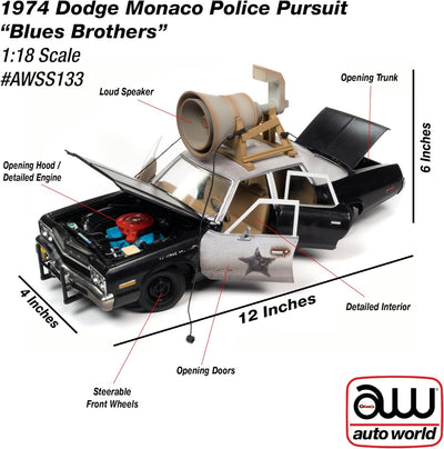 Auto World - DOD Monaco Police Pursuit – Blues Brothers – 1974-1/18