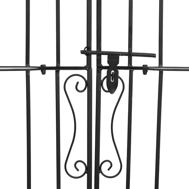 vidaXL Gartentor Schwarz 121x8x150 cm Schmiedeeisen 121 x 8 x 150 cm, 121 x 8 x 150 cm