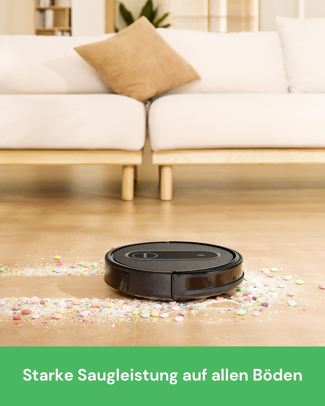 Vactidy Nimble T7 Saugroboter mit Wischfunktion mit 2800Pa Saugkraft, Wischroboter mit 120Min Laufze