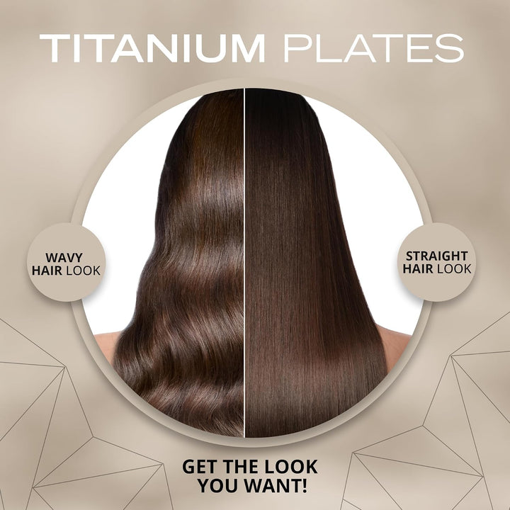 Corioliss C3 | Glätteisen | Extra Lange Titanplatten Anti Frizz | Haarglätter Locken und Glätten | P