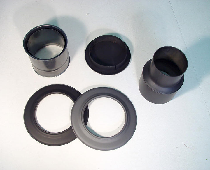 Kamino 331855 Flam Wandfutter doppelt in Silber, für Senotherm beschichtete Ofenrohre 1 mm, Doppelwa