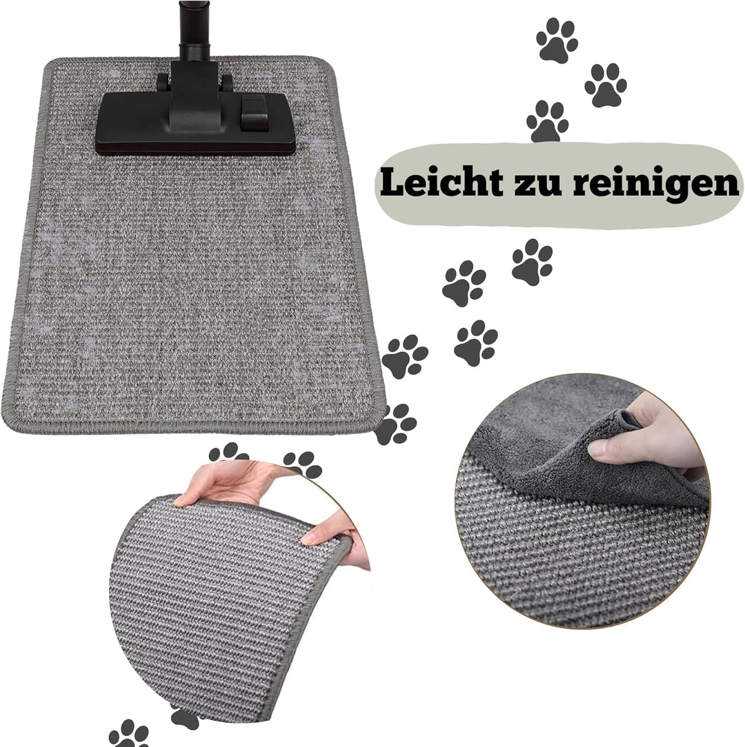 Kratzmatte Grau| Katzen Vorleger| Kratzteppich| Sisal Kratzmatte| Katzenmöbel| Krallenpflege (40cm x