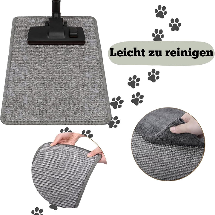 Kratzmatte Grau| Katzen Vorleger| Kratzteppich| Sisal Kratzmatte| Katzenmöbel| Krallenpflege (40cm x